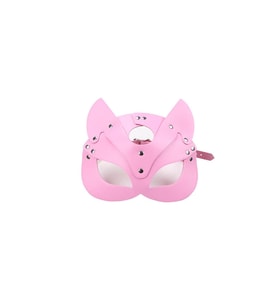 Deri Fantezi Maskesi Pembe