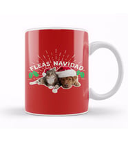Feliz Navidad Fleas Navidad Christmas Pets Kupa Bardak Porselen