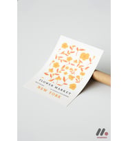 Flower Market New York Posteri, Çerçevesiz Yüksek Kalite Duvar Afişi - Modern Ev