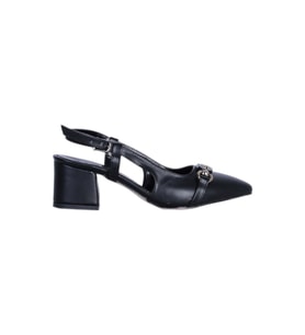 Ayışığı 2810 5Cm Slingback Cilt Kadın Topuklu Ayakkabı