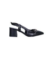 Ayışığı 2810 5Cm Slingback Cilt Kadın Topuklu Ayakkabı