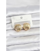 316L Çelik Gold Renk Deniz Kabuğu Model Kadın Küpe TJ-BKP11865