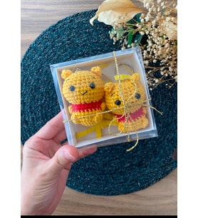 Amigurumi Hediyelik Anahtarlık İKİLİ SET-POOH