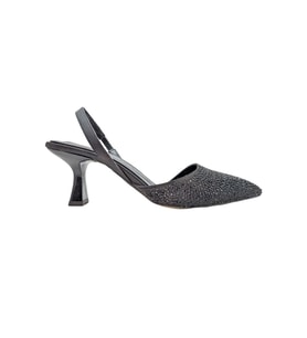 Brunhilde  Abiye Taşlı Topuklu Arkası Açık Stiletto - Brunhilde - SİYAH - 39