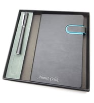 Signator® Codex  N291 Kişiye Özel Defterli Set - İsme Özel Siyah Kalem + İsme Özel Siyah Defter  İsme Özel Kutusunda Hediyelik Set (Karışık)