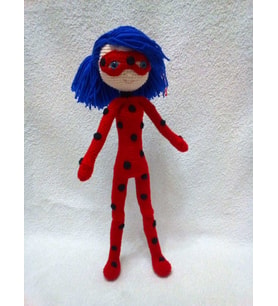Mucize Uğur Böceği Kız Amigurumi Organik Oyuncak