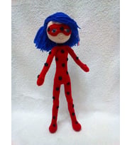 Mucize Uğur Böceği Kız Amigurumi Organik Oyuncak