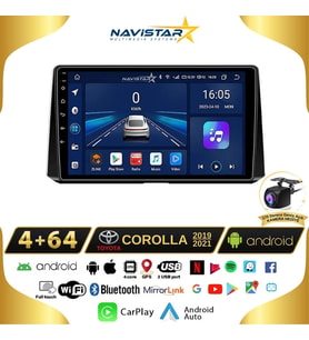 Toyota Corolla 2019-2021 Model 4GB + 64GB Android 13 Kablosuz Carplay Navigasyon Multimedya Sistemi