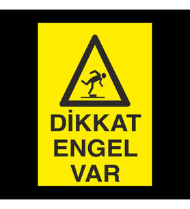 Dikkat Engel Var Uyarı Levhası 30x40cm (Karışık)