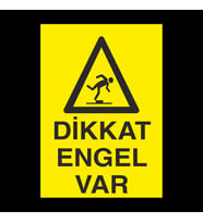 Dikkat Engel Var Uyarı Levhası 30x40cm (Karışık)
