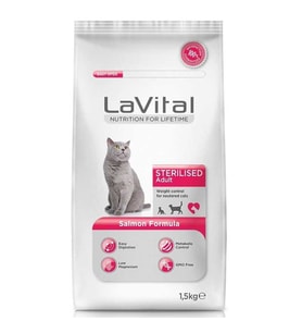La Vital Somonlu Kısırlaştırılmış Kedi Maması 1,5 Kg