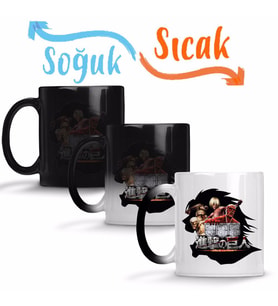 Attack On Titan Sihirli Kupa Bardak Porselen