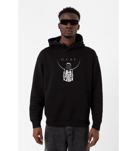 Dark Mono Siyah Erkek 3ip Kapşonlu Sweatshirt