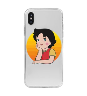 Iphone XS MAX Uyumlu Heidi Tasarımlı Şeffaf Telefon Kılıfı