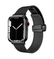 Apple Watch 44mm Uyumlu Kordon Hasır Metal Mıknatıs Tokalı Zore KRD-85 Kayış