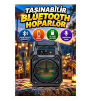 Yeni Nesil Bluetooth Hoparlör USB ve TF Kart Girişli Taşınabilir Çoklu Bağlantı Müzik Cihazı