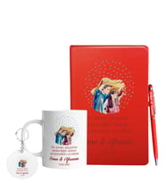 Sevgililer Gününe Özel Kırmızı Defter Kalem Kupa & Süblimasyon Anahtarlık Hediye Seti 26
