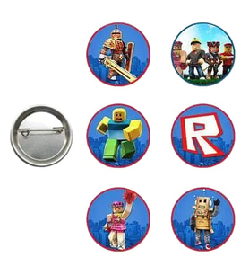 Lisanslı Yaka çanta rozeti ROBLOX 6lı Paket Pinyata İçi Küçük Hediyelikler