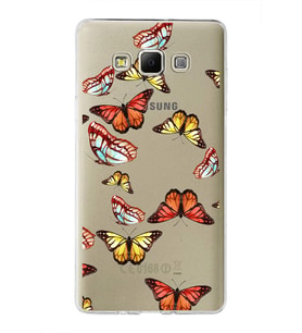 PrintiFy Samsung Galaxy A7 ile Uyumlu 1mm Slim Fit Water Color 2 Baskılı Şeffaf  Kılıf