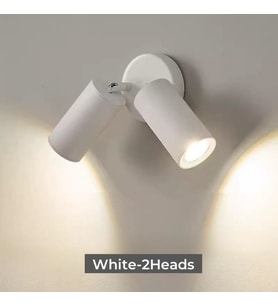 RİOLİGHT MODERN ODA,SALON,BANYO BEYAZ 2Lİ HAREKETLİ BAŞLIK METAL DUVAR APLİK SPOT(AMPÜL DAHİLDİR)