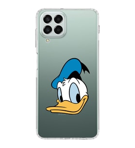 Samsung Galaxy M33  Kamera korumalı Kapak Donald Duck Tasarımlı  Şeffaf Kılıf