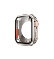 Apple Watch 8 Uyumlu Watch Ultra Dönüştürücü Kasa ve Ekran Koruyucu (Titanyum Mat)