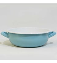 Emaye Kulplu Salata Kasesi Mint Mavi Çap : 20 cm Derinlik : 7 cm.