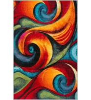 Eliana Home Baskılı, Yıkanabilir Kaymaz Taban Salon Halısı LNA1102 100x150 cm (Kırmızı)
