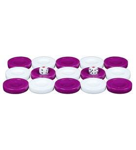 Gifthome Mor-Beyaz Tavla Pulu