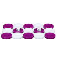 Gifthome Mor-Beyaz Tavla Pulu