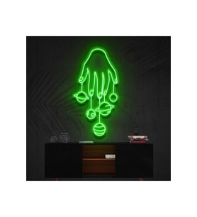 El Gezegenler Galaksi Figürlü Dekoratif Neon Tabela