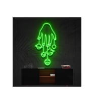 El Gezegenler Galaksi Figürlü Dekoratif Neon Tabela