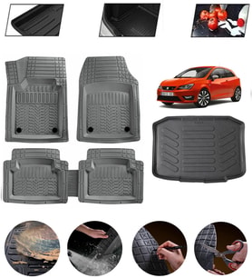 Seat İbiza Station Wagon 2008-2017 Uyumlu Paspas Araca Özel Bagaj Havuzu MBS Gri