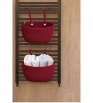 Hasır Banyo Düzenleyici, Organizer, Havluluk, Peçetelik (Bordo)