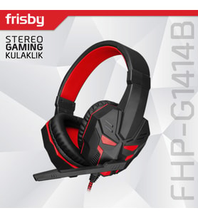 FRISBY FHP-G1414B Stereo USB+3.5mm Jack Led Aydınlatma Siyah/Kırmızı Gaming Mikrofonlu Kulaklık