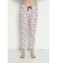 Pamuk Yazlık Cepsiz Kadın Pijama Altı B21 (Beyaz)