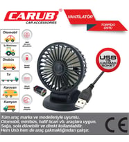 Carub Carub Usb Çakmaklı Tekli Vantilatör