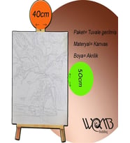 Gustav Klimt Ağlayan Kadın Sayılarla Boyama Seti  40x 50 cm (Tuvale Gerili)