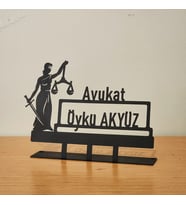 Avukat Masa İsimliği - Avukat Metal İsimlik - Kişiye Özel Masa İsimliği