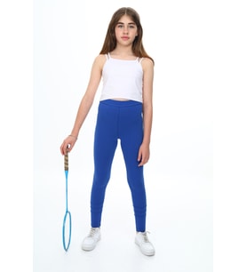Toontoy Kız Çocuk Paçası Dikişli Tayt (Saks)