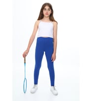 Toontoy Kız Çocuk Paçası Dikişli Tayt (Saks)