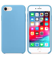Microsonic Apple iPhone SE 2022 Kılıf Liquid Lansman Silikon Kantaron Mavisi