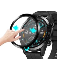 Huawei Watch GT2 42mm Full Ekran Nano Saat Koruyucu (Siyah)