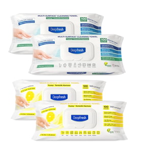 Deep Fresh Yüzey Temizlik Havlusu 100'lü x 4  Karma Paket