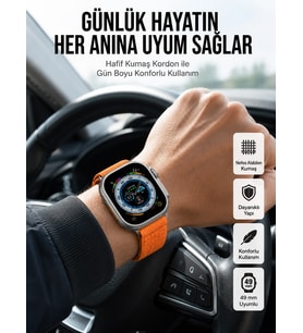 Yeni Nesil Akıllı Saat Çok Yönlü Titreşimli 49 Mm Android Ve İos Uyumlu