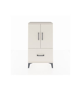 Arges Komodin 2 Raflı Tek Çekmeceli 2 Kapaklı 60x30x106 Aytaşı-Aytaşı