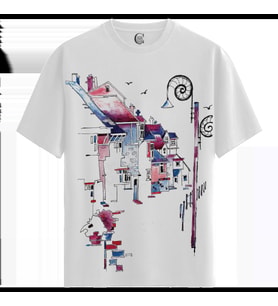 Neon Alley - %100 Pamuklu Kadın Beyaz Tişört - Premium Quality (Siyah - Beyaz)