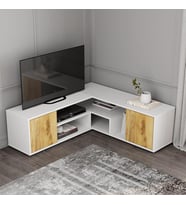 TV Sehpası Köşe Eva Beyaz Kilim 210 cm