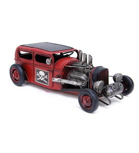 Dekoratif Nostaljik Eskitme Metal Araba  C0949