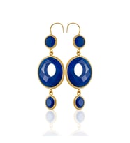 Kadir Jewellery 22 Ayar Altın Kaplama Kadın Sallantılı Küpe -El İşçiliği Ve Hipoalerjenik Küpe